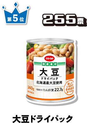 第5位 255票 大豆ドライパック