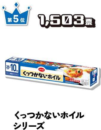 第5位 1,503票 くっつかないホイルシリーズ